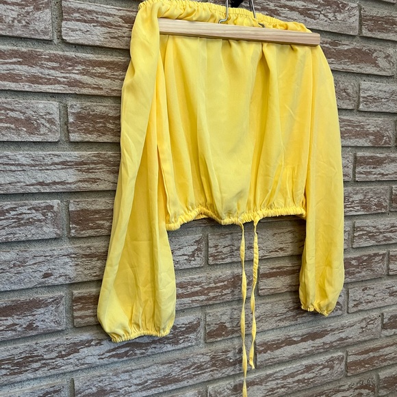 Streetwear Society Pastel Yellow Off the Shoulder Top - Picture 8 of 9